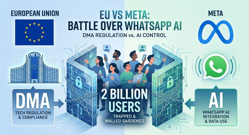 欧盟对Meta亮剑:WhatsApp不能成为AI的封闭花园